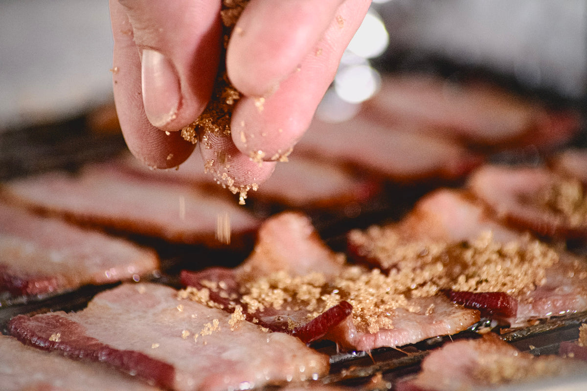 Candied Bacon Prep at moosescandiedbacon.com